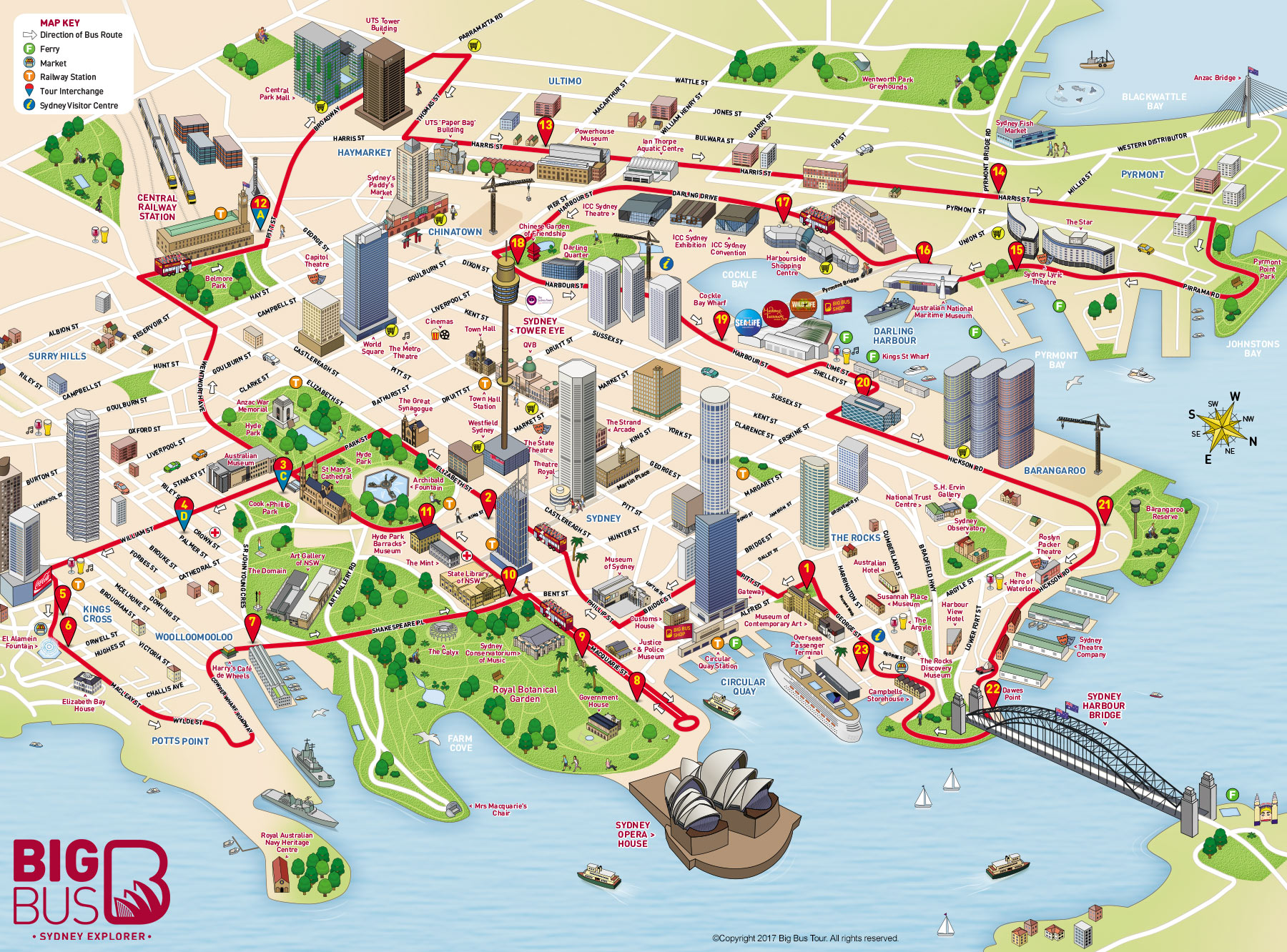 Pdf map Sydney Australia
